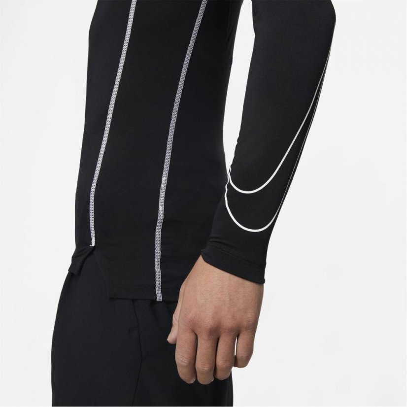 Nike Pro Core Long Sleeve T Shirt Mens Black