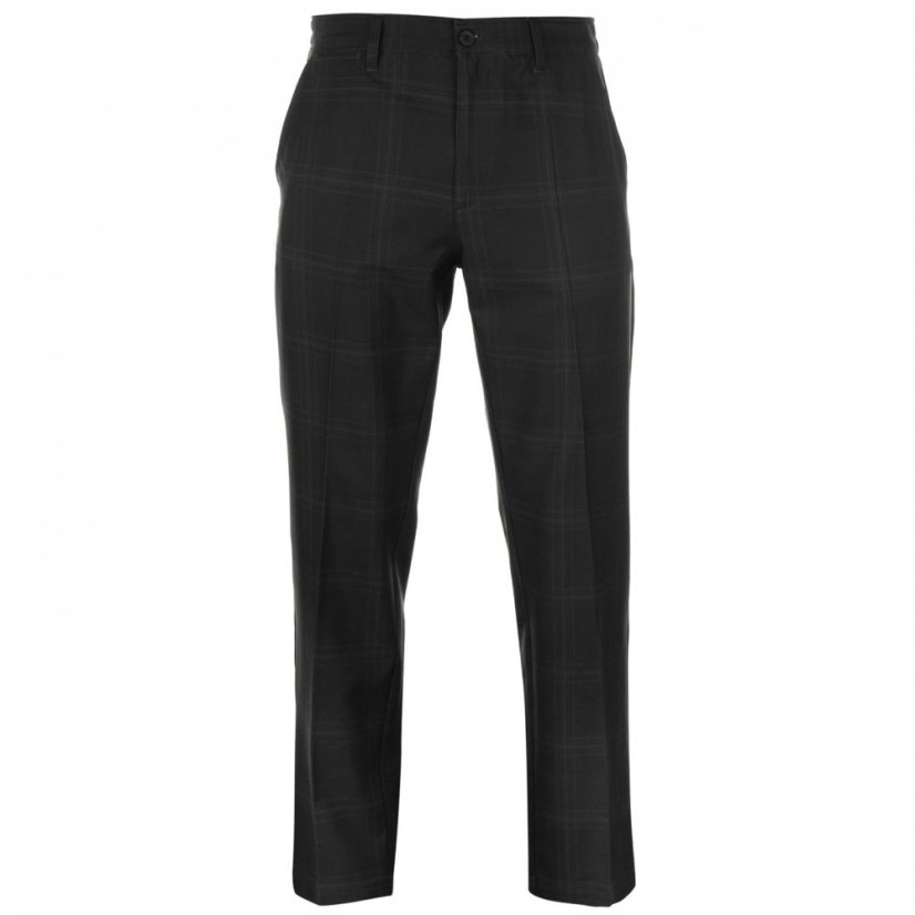 Slazenger Check Golf Trousers Mens Charcoal