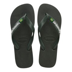 Havaianas Brasil Logo Flip Flops Olive Green