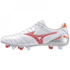 Mizuno Morelia Neo IV Mixed Ground Football Boots White/Red/Coral