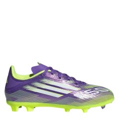 adidas F50 League Childrens Firm Ground Football Boots Purple/White