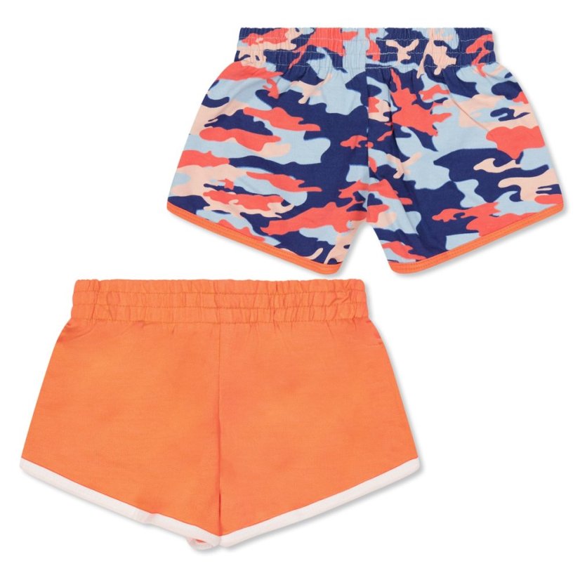 Reebok Kids' Camo Jersey Jogger Shorts Neon Melon