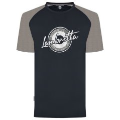 Lambretta Raglan Tee Navy/Charcoal