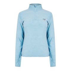 New Balance Running Space Dye Quarter Zip Blue