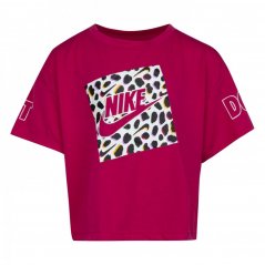 Nike Graphic Leopard Boxy T-Shirt Infants Rush Pink