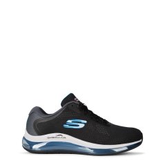 Skechers Engineered Mesh Lace-Up Skech-Air S Low-Top Trainers Unisex Kids Black/Blue
