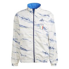 adidas Italy 2023 Anthem Jacket Mens Blue