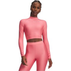 Under Armour Womens HeatGear® Long Sleeve Performance Gym Top Pink