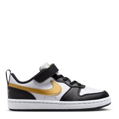 Nike Court Borough Low Recraft Shoes Childrens. Black/Gold