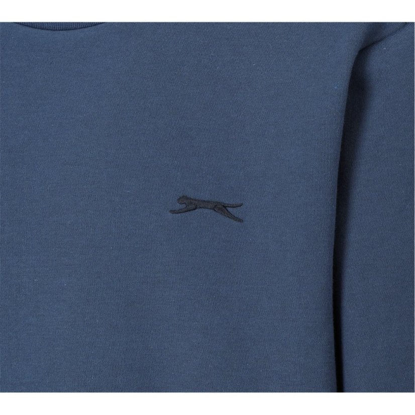 Slazenger Fleece Crew Sweater Mens Steel Blue