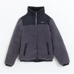 Bench Boys Borg Puffer Grey Jacket Grey