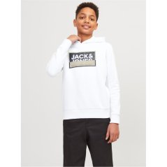 Jack and Jones Logan Hoodie Junior Boys White