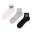 Reebok 3 Pair Ankle Sports Socks White/Grey/Black