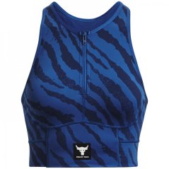 Under Armour Project Rock Meridian Zip Tank Top Women's Blue Mirage
