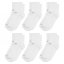 New Balance 6 Pack of Ankle Socks White