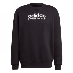 adidas All SZN Fleece Graphic Sweatshirt Mens Black