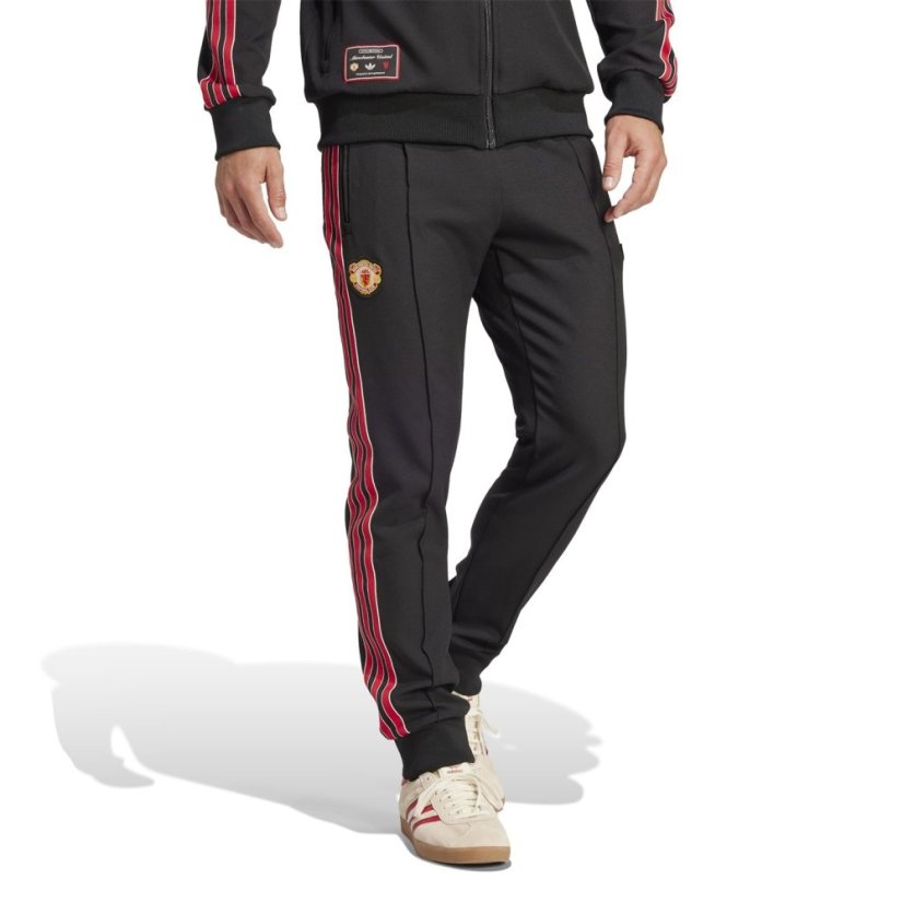 adidas Manchester United FC Terrace Icons Tracksuit Bottoms Adults Black