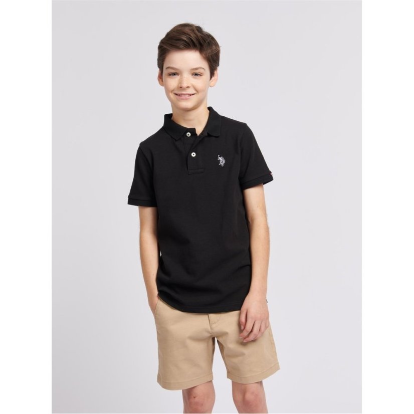 US Polo Assn DHM Pique Polo Jn00 Black