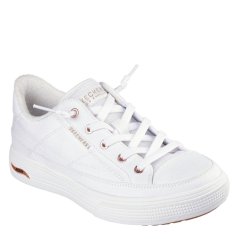 Skechers Arch Fit Arcade-Meet Ya There Canvas Trainers Womens White