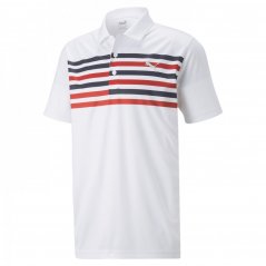 Puma Grint Polo Shirt Mens White/Navy/Red