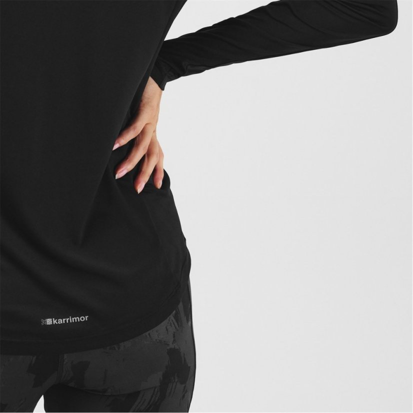 Karrimor Longsleeve 1/4 Zip Top Ladies Black