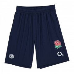Umbro England Rugby Gym Shorts 2023 2024 Juniors Navy Blazer