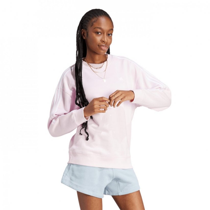 adidas Studio Lounge 3-Stripes Sweatshirt Wome Pink/Wht