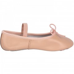 Slazenger Full Sole Leather Ballet Shoe Childrens Nude