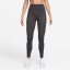Nike One Seamless Front High-Waisted Leggings Womens Thunder Grey