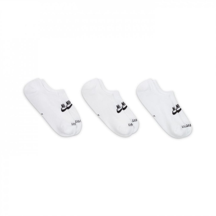 Nike Plus Cushioned Nike Footie 3pk Socks White/Black