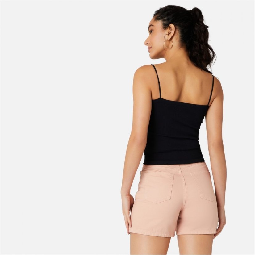 Miso Rib Bandeau Top Black