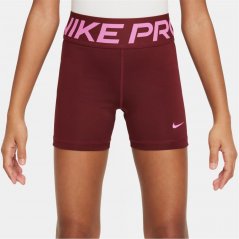 Nike Pro Big Kids' (Girls') Dri-Fit 3 Shorts Dk Team Red