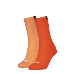 Puma Women Rib Sock 2p Quarter Womens Flame Orange