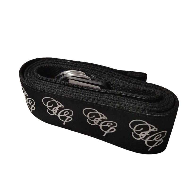 Fabric Texted Belt Black