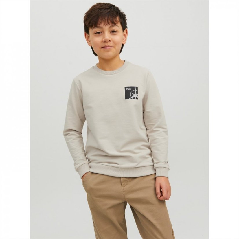 Jack and Jones Logo Sweatshirt Junior Boys Moonbeam