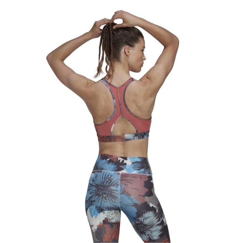 adidas Powerreact Medium-Support Training Bra Red