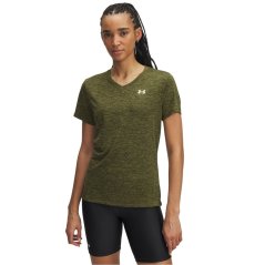 Under Armour Tech™ Twist V-Neck Short Sleeve Womens Exped Green