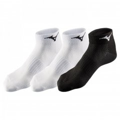 Mizuno 3 Pack Training Mid Ankle Socks White/Black