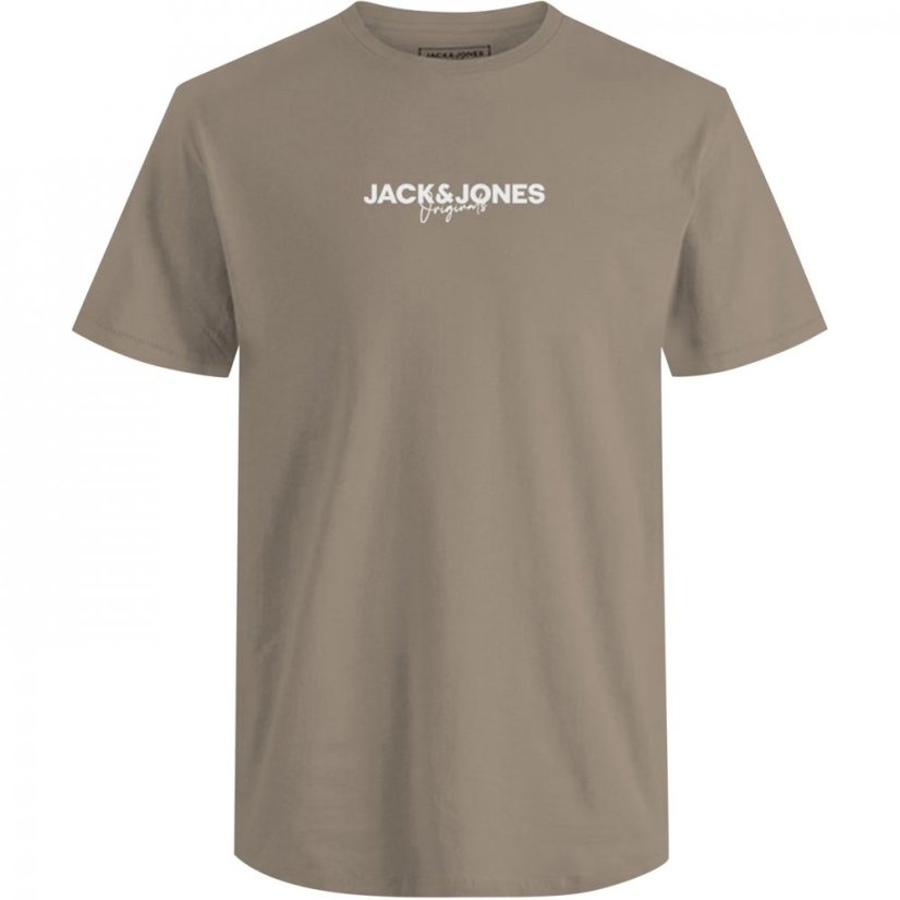 Jack and Jones Corp 5-Pack Short Sleeve T-Shirt Mens White/Grey/Brown/Khaki/Navy