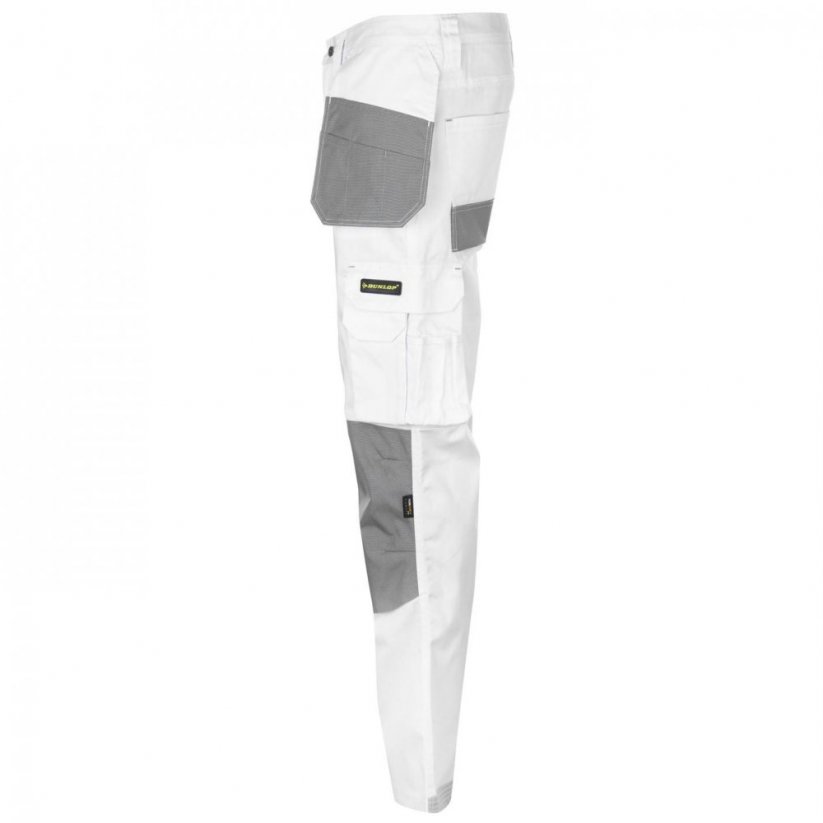 Dunlop On Site Trousers Mens White/Grey