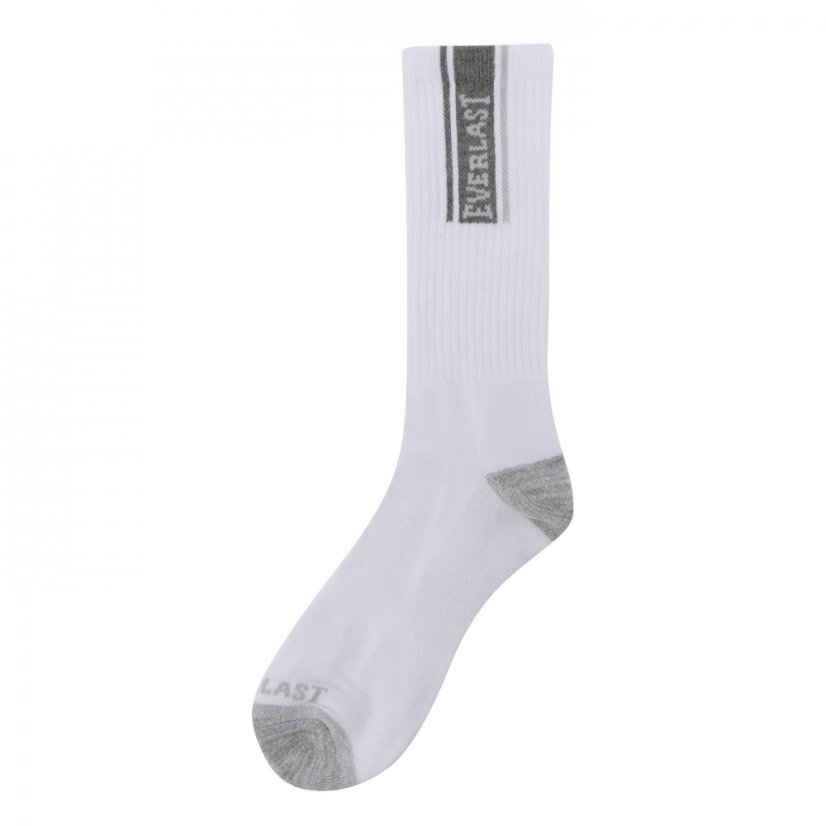 Everlast 6pk Crew Sock Mens White Hung