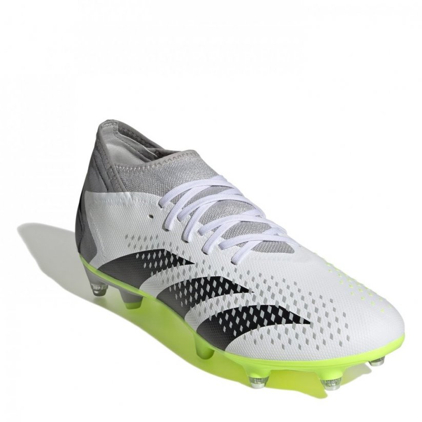 adidas Predator Accuracy.3 Soft Ground Football Boots Wht/Blk/Lemon