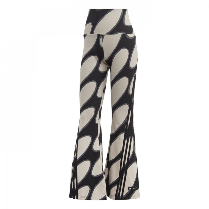 adidas x Marimekko Future Icons Flared Leggings Womens L Brwn/Bk/Gry