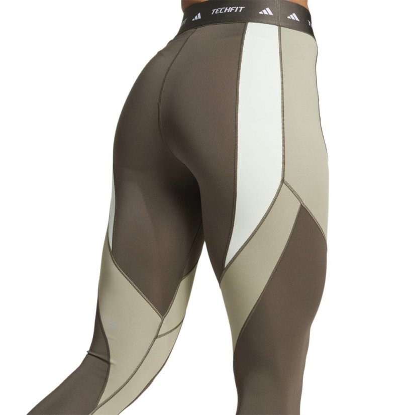 adidas TECHFIT 7/8 Colourblock Leggings Womens Olive