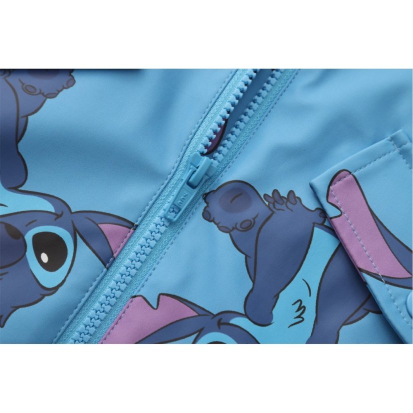 Character Kids' Disney Print Waterproof Long Sleeve Hooded Rain Anorak Stitch