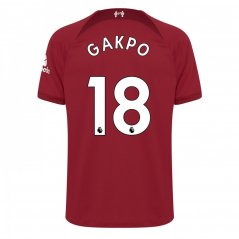 Nike Liverpool FC Gakpo Stadium Home Shirt 2022 2023 Mens Red