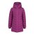 Slazenger Womens Mid-Length Hooded Long Sleeve Puffer Jacket Plum