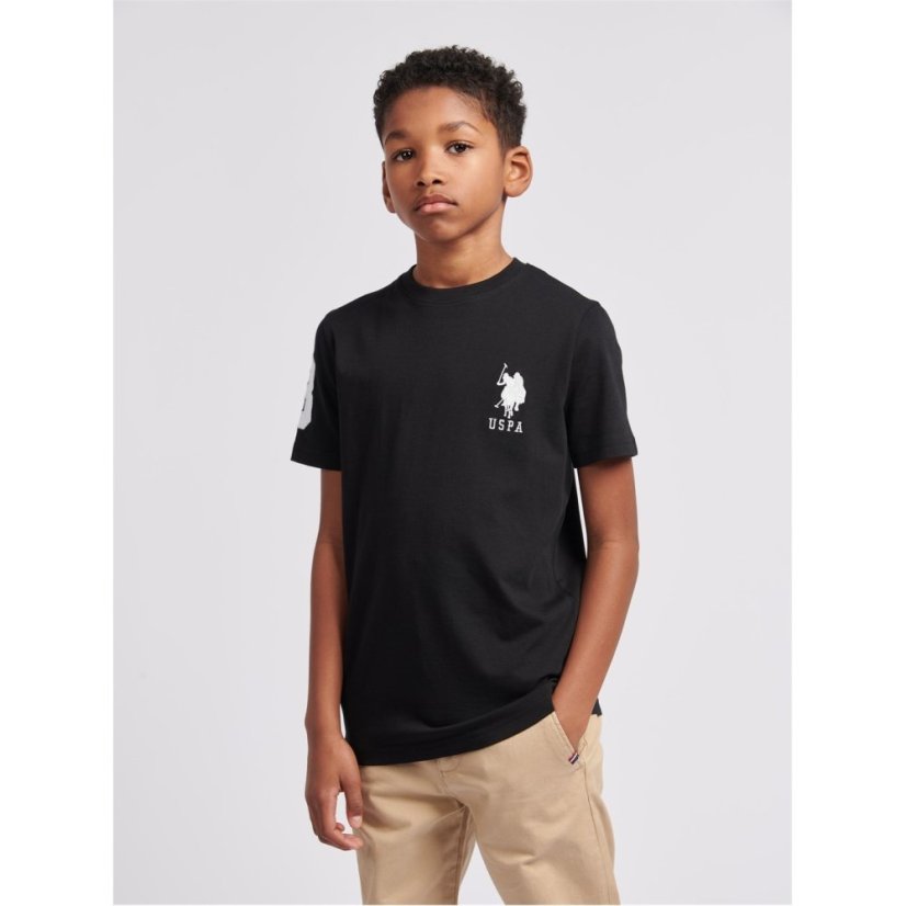 US Polo Assn Plyr 3 Tshirt Jn00 Black