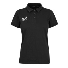Castore Women's Short Sleeve Polo Shirt Caviar Black