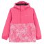 Karrimor Kids' Half Zip Windproof Hooded Long Sleeve Softshell Jacket Pink/Printing